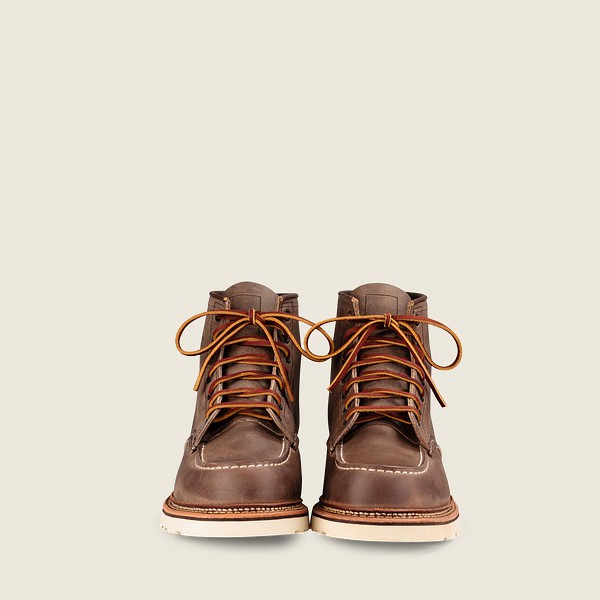 Red Wing Mens Heritage Boots - Classic Moc – 6-inch Rough & Tough Leather - Khaki - SDX746901